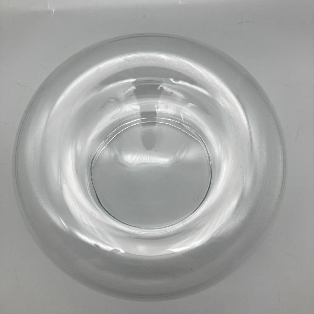Vintage MCM Corning Creative Clear Glass Stackable Jar Canister  Round